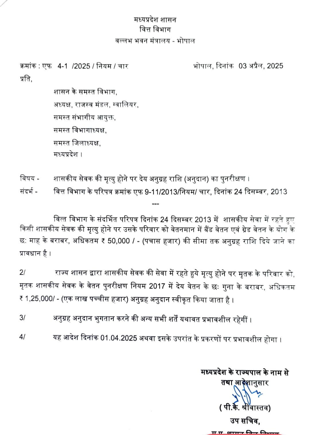 टीचर्स एसोसिएशन ने वित्त मंत्री को भेजा मांगपत्र,शासकीय सेवक की मृत्यु पर देय अनुग्रह राशि 1.25 लाख स्वीकृत करने की गई है मांग