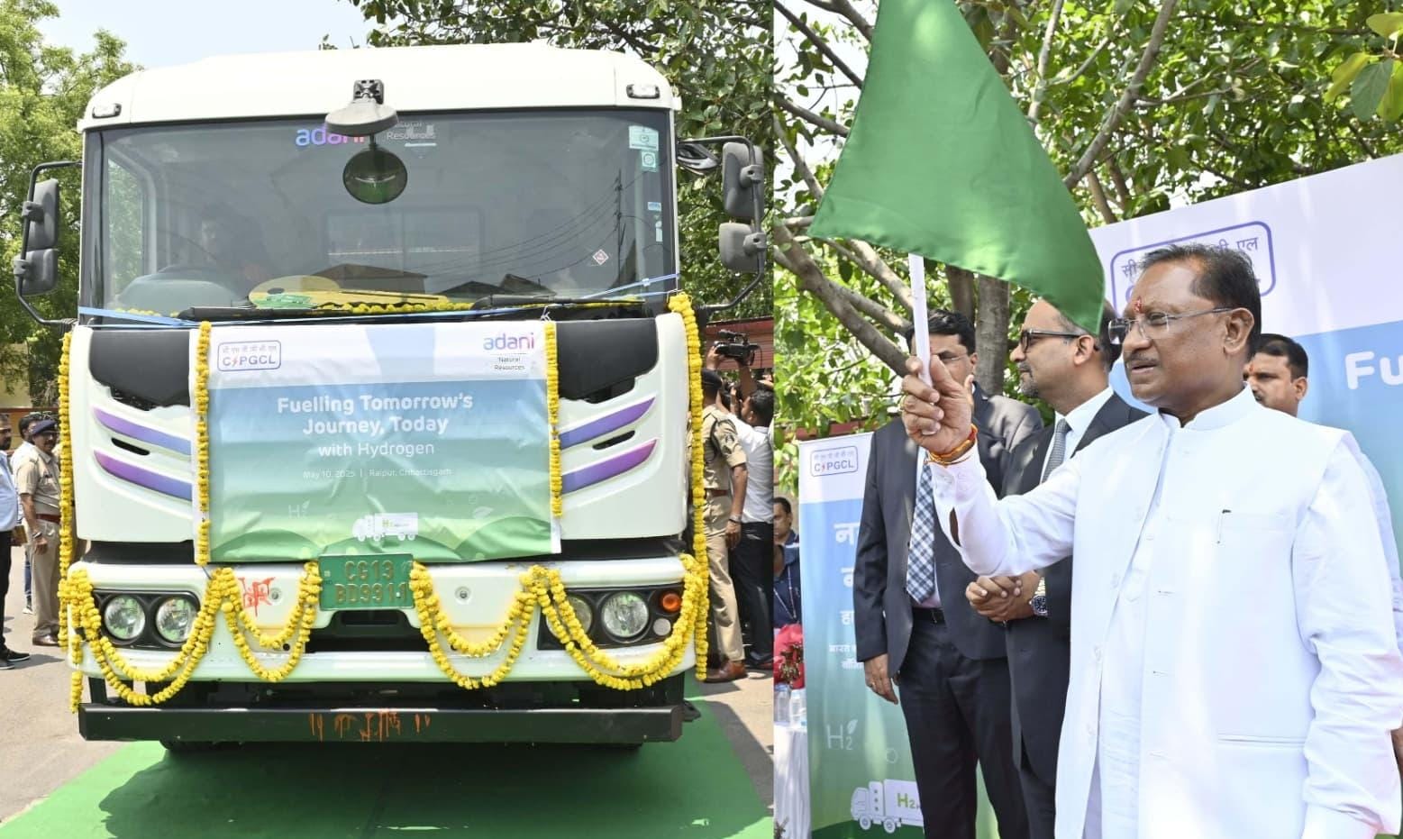 देश के पहले हाइड्रोजन फ्यूल ट्रक को सीएम ने दिखाई हरी झंडी,,,,शून्य कार्बन उत्सर्जन और हरित ऊर्जा को बढ़ावा देने की दिशा में ऐतिहासिक पहल- मुख्यमंत्री