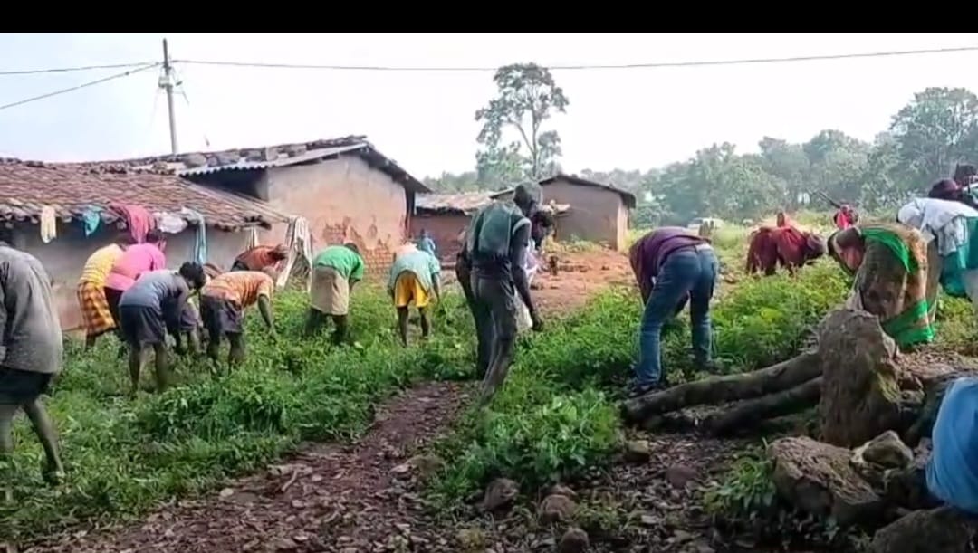 स्वास्थ्य विभाग की टीम विशेष पिछड़ी जनजाति पहाड़ी कोरवा क्षेत्र में श्रमदान कर स्वच्छता के लिए कर रहा जागरूक .....झाड़ फूंक के चक्कर में न पड़कर तत्काल अस्पताल पहुंचने की भी जानकारी दी गई&nbsp;