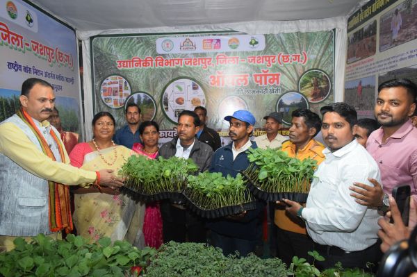 छत्तीसगढ़ राज्य स्थापना दिवस एवं रजत जयंती महोत्सव कार्यक्रम में पहुंचे&nbsp;स्वास्थ्य मंत्री श्री श्याम बिहारी जायसवाल ने हितग्राहियों को किया सामग्री वितरण